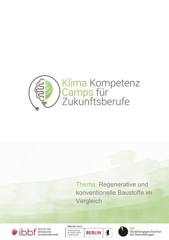 Arbeitsblatt: Regenerative und konventionelle Baustoffe im Vergleich (PDF)