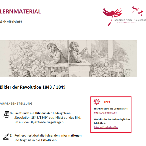 Unterrichtsbaustein: Arbeitsblatt: Bilder der Revolution 1848/1849