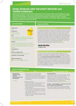 Unterrichtsbaustein: DigiBitS-Unterrichtseinheit: Erster Eindruck oder Vorurteil? Identität und Vielfalt entdecken (pdf)