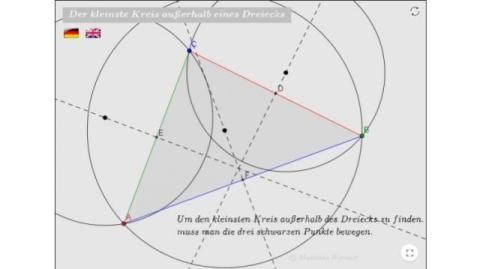 Interaktion: Kreis am Dreieck