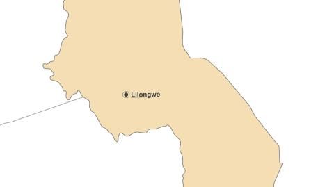 Karte: Landkarte Malawi (Politische Staatsgrenzen und Hauptstadt)