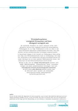 Text: Die zwei Seiten der Medaille: Nachhaltiges Wachstum