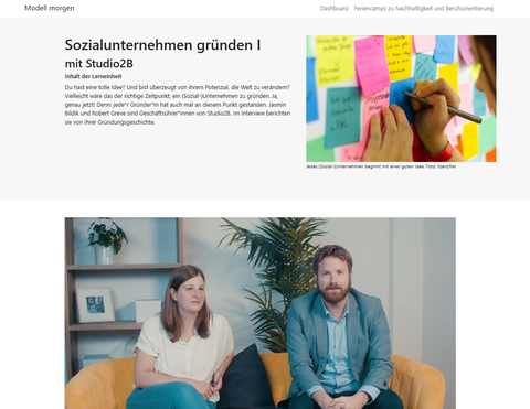 Unterrichtsbaustein: Sozialunternehmen gründen I