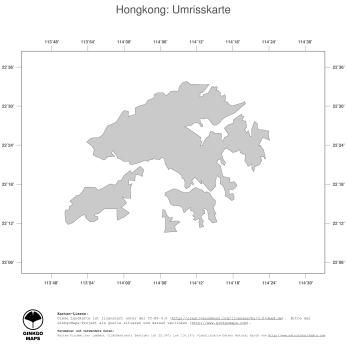 Karte: Landkarte Hongkong (Politische Staatsgrenzen)