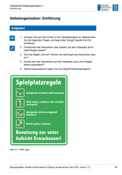 Arbeitsblatt: Modul 8 | Arbeitsblatt 1 "Einführung"