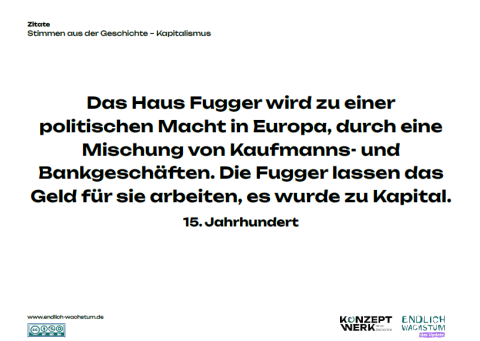 Unterrichtsbaustein: Stimmen aus der Geschichte - Kapitalismus | Zitatkarten MIT Jahreszahl