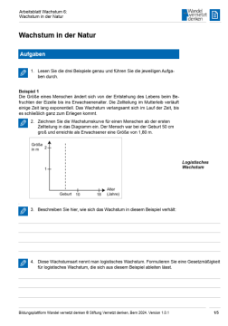 Arbeitsblatt: Modul 4 | Arbeitsblatt 6 "Wachstum in der Natur"