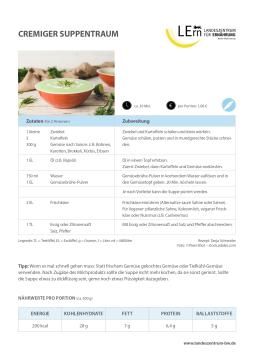 Sonstiges: #easyfoodbw | Rezept Cremiger Suppentraum
