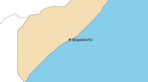 Karte: Landkarte Somalia (Politische Staatsgrenzen und Hauptstadt)