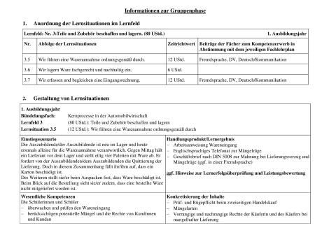 Unterrichtsbaustein: Warenannahme, Wareneinlagerung und Eingangsrechnungserfassung