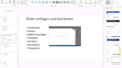 Video: Präsentation mit PowerPoint 365 Tutorial 3 Bilder einfügen und bearbeiten