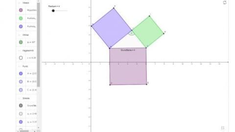 Interaktion: Hypothenuse - Pythagoras