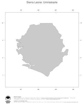 Karte: Landkarte Sierra Leone (Politische Staatsgrenzen)
