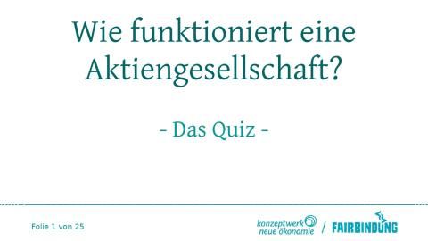 Unterrichtsbaustein: Wer entscheidet und wer profitiert? - Das Quiz