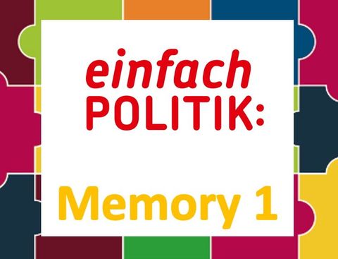 Lernspiel: einfach POLITIK: Memory 1