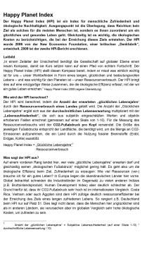 Unterrichtsbaustein: Ein Indikator für das gute Leben? - Arbeitstexte