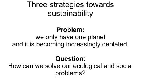 Unterrichtsbaustein: Three strategies towards sustainability - Introduction
