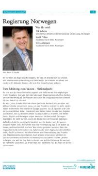 Unterrichtsbaustein: Ist Yasuní noch zu retten? - Rollenprofil Regierung Norwegen