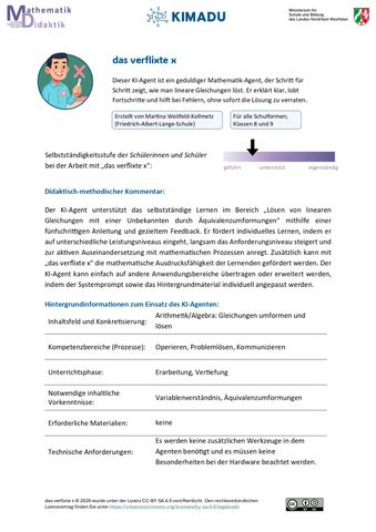 Unterrichtsplanung: Das verflixte X