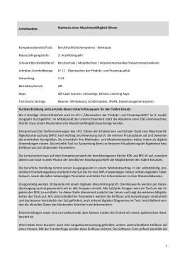 Unterrichtsbaustein: Nachweis einer Maschinenfähigkeit führen (ZIP-Datei)