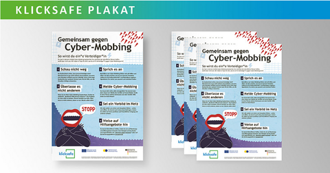 Poster: Gemeinsam gegen Cyber-Mobbing – Plakat