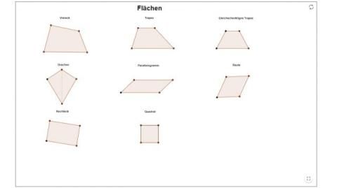 Interaktion: Ebene Figuren 1 - Viereck bis Quadrat