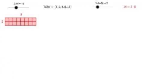 Interaktion: Verdeutlichung der Teiler einer Zahl