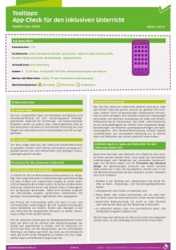 Text: DigiBitS-Tooltipps: App-Check für den inklusiven Unterricht (pdf)
