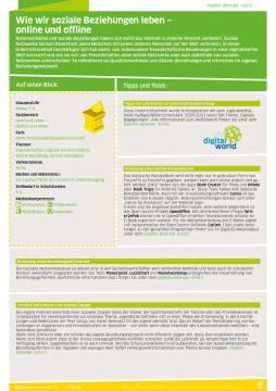Unterrichtsbaustein: DigiBitS-Unterrichtseinheit: Soziale Beziehungen on- und offline (pdf)