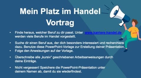 Recherche: Vortrag über Berufe im Handel | Arbeitsblatt (PPTX)