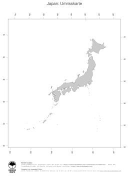 Karte: Landkarte Japan (Politische Staatsgrenzen)