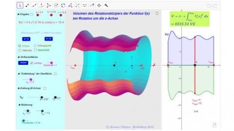 Interaktion: Rotationsvolumen mit Kachelflächen