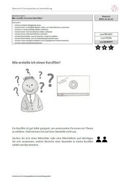 Arbeitsblatt: Wie erstelle ich einen Kurzfilm? (PDF)