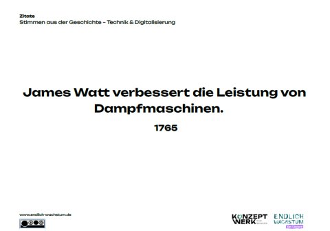 Unterrichtsbaustein: Stimmen aus der Geschichte - Digitalisierung | Zitatkarten MIT Jahreszahl