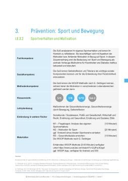 Unterrichtsbaustein: Lerneinheit 3.2 "Sportverhalten und Motivation"