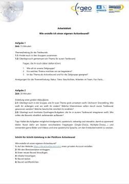Arbeitsblatt: Arbeitsblatt: Eigenen Actionbound planen und entwickeln