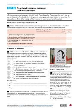 Arbeitsblatt: Arbeitsblatt "OER 02 Rechtsextremismus erkennen und zurückweisen"