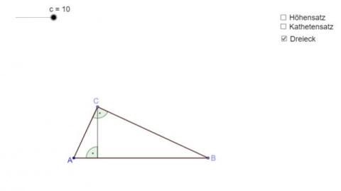 Interaktion: Satzgruppe Pythagoras