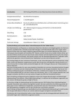 Unterrichtsbaustein: VDE-Prüfung an einer Maschine (ZIP-Datei)