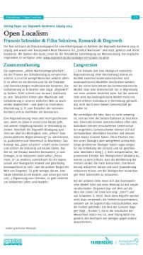 Unterrichtsbaustein: "Open Localism" - Hintergrundtext