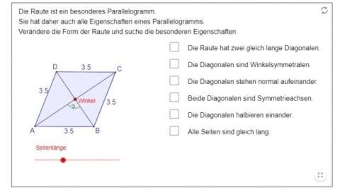 Interaktion: Raute - Eigenschaften