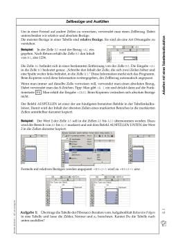Arbeitsblatt: Zellbezüge und Ausfüllen (zip)