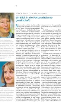 Unterrichtsbaustein: Unter die Lupe genommen - Text Ein Blick in die Postwachstumsgesellschaft