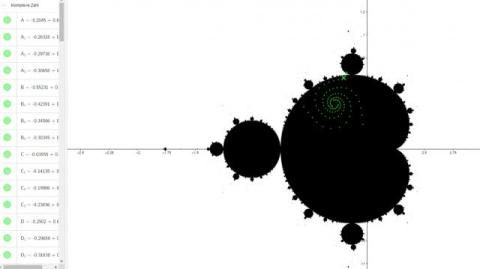 Interaktion: Die Iterationsfolge der Mandelbrotmenge