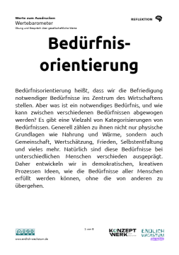 Glossar: Wertebarometer | Werte zum Ausdrucken