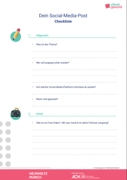 Anleitung: Checkliste Social Media Post