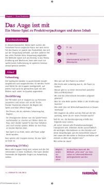 Unterrichtsbaustein: Das Auge isst mit