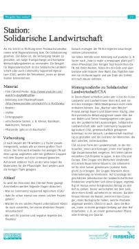 Unterrichtsbaustein: Wo geht´s hier weiter? - Stationsbeschreibung Solidarische Landwirtschaft