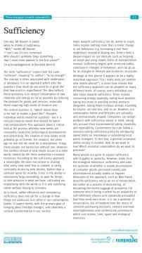Unterrichtsbaustein: Three strategies towards sustainability - Sufficiency