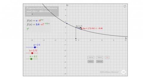 Interaktion: Exponentialfunktionen und ihre Ableitung